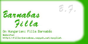 barnabas filla business card